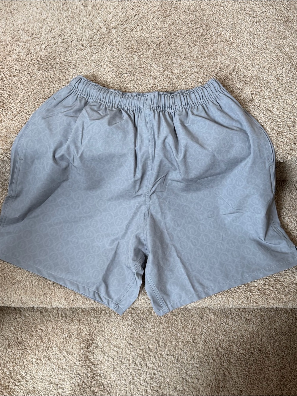 Men's Athletic Drawstring Shorts in Light Gray